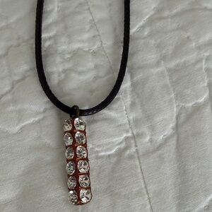 Elegant Black and Silver Pendant Necklace